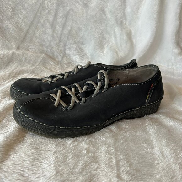 Spring Step Carhop Shoe Womens Size 40 Black Leather Slip On - Picture 1 of 6